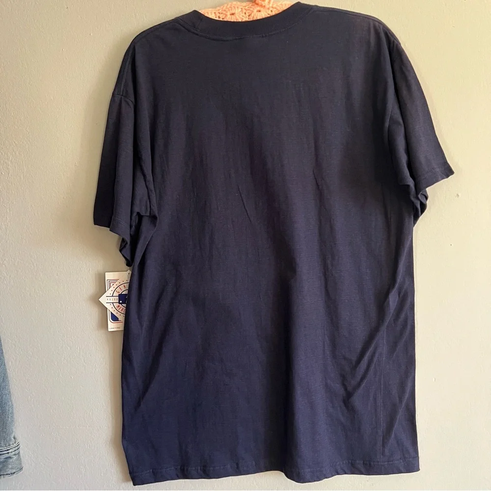 Vintage 90s San Diego Padres Navy T-Shirt Logo 7 1995 Size Large Made in USA NWT - Picture 6 of 7